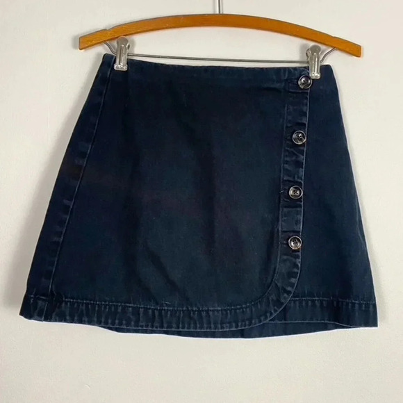 BDG Black Denim Wrap Skirt - Picture 1 of 8